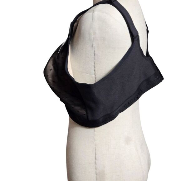 Cacique Black Lace Sheer Comfort Solution Bra Plus Size NWT - Picture 5 of 6